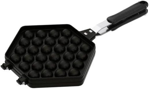 StarBlue Bubble Waffle Maker Pan – Nonstick Egg Waffle Pan with Heat-Resistant Handle, Includes Free Recipe Ebook & Tongs
