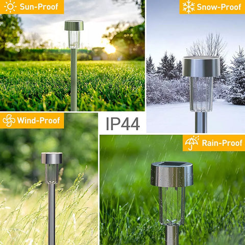 10Pcs Solar Power LED Stake Lights – Waterproof Outdoor Garden Lights