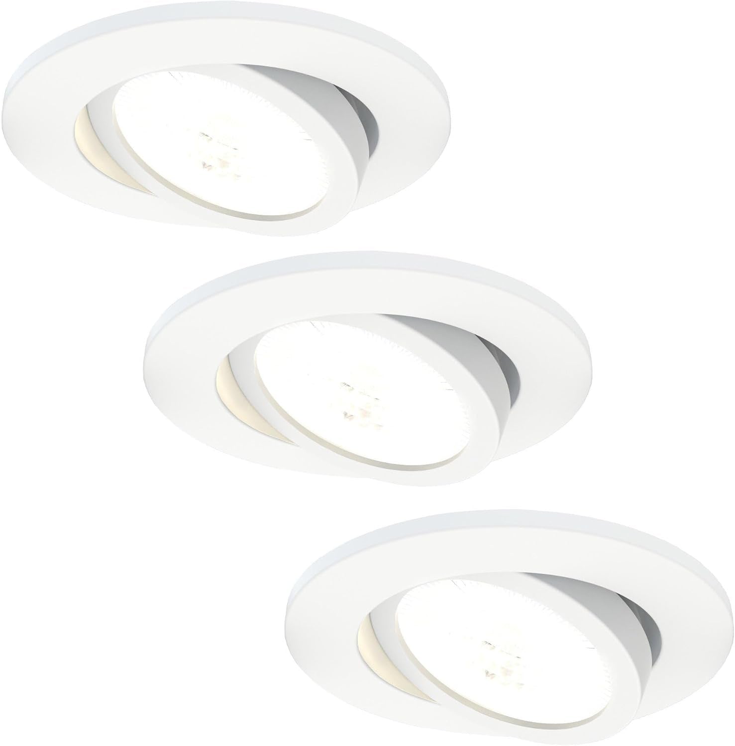 6-Pack LED Downlight White 5W CCT Waterproof IP65 Dimmable | Cutout Size Ø75Mm; Waterproof for Bathroom Shower Zone and Damp Indoor Areas