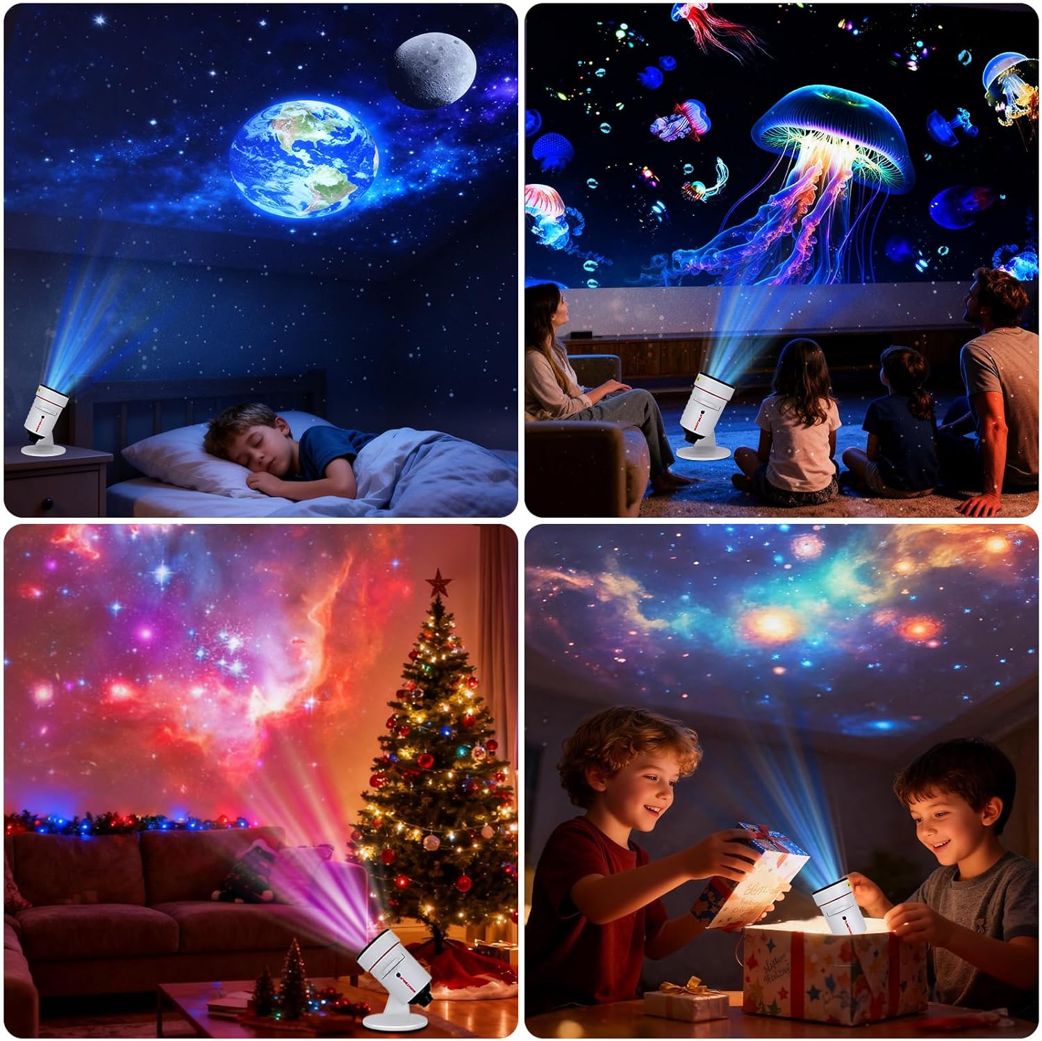 360 degree rotating star projector lamp