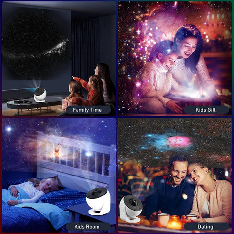 360 degree rotating star projector light