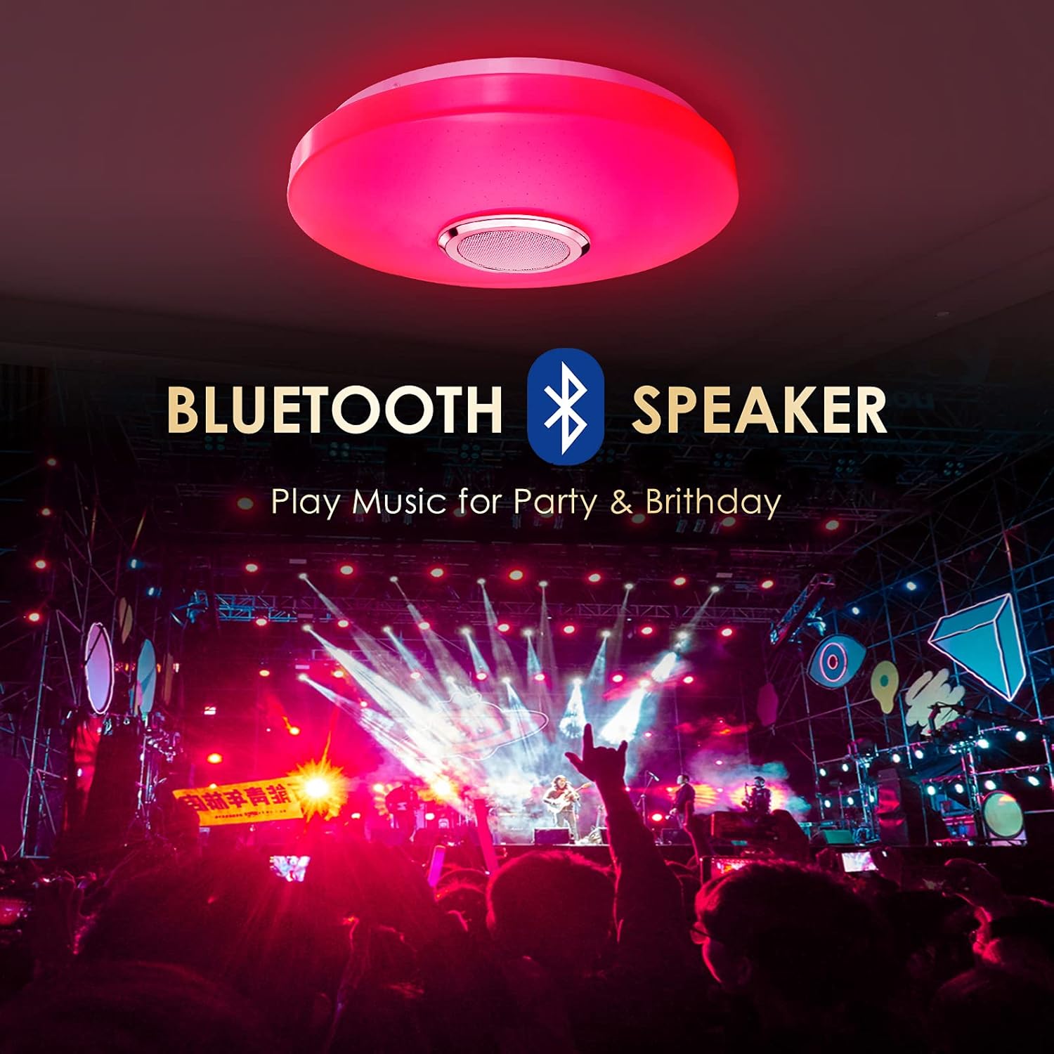 36W smart ceiling lamp with speaker