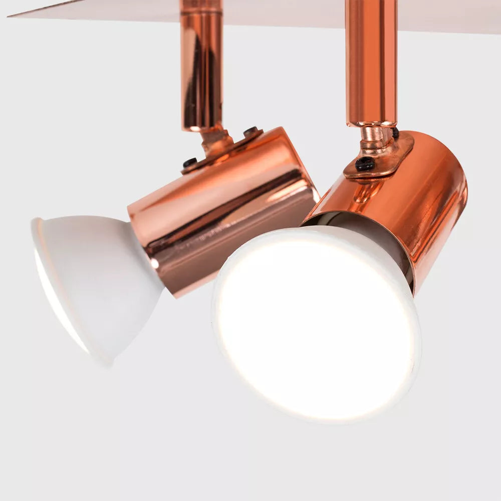6 Way Ceiling Spot Light Fitting LED GU10 Adjustable Kitchen Spotlight Bar Lamp