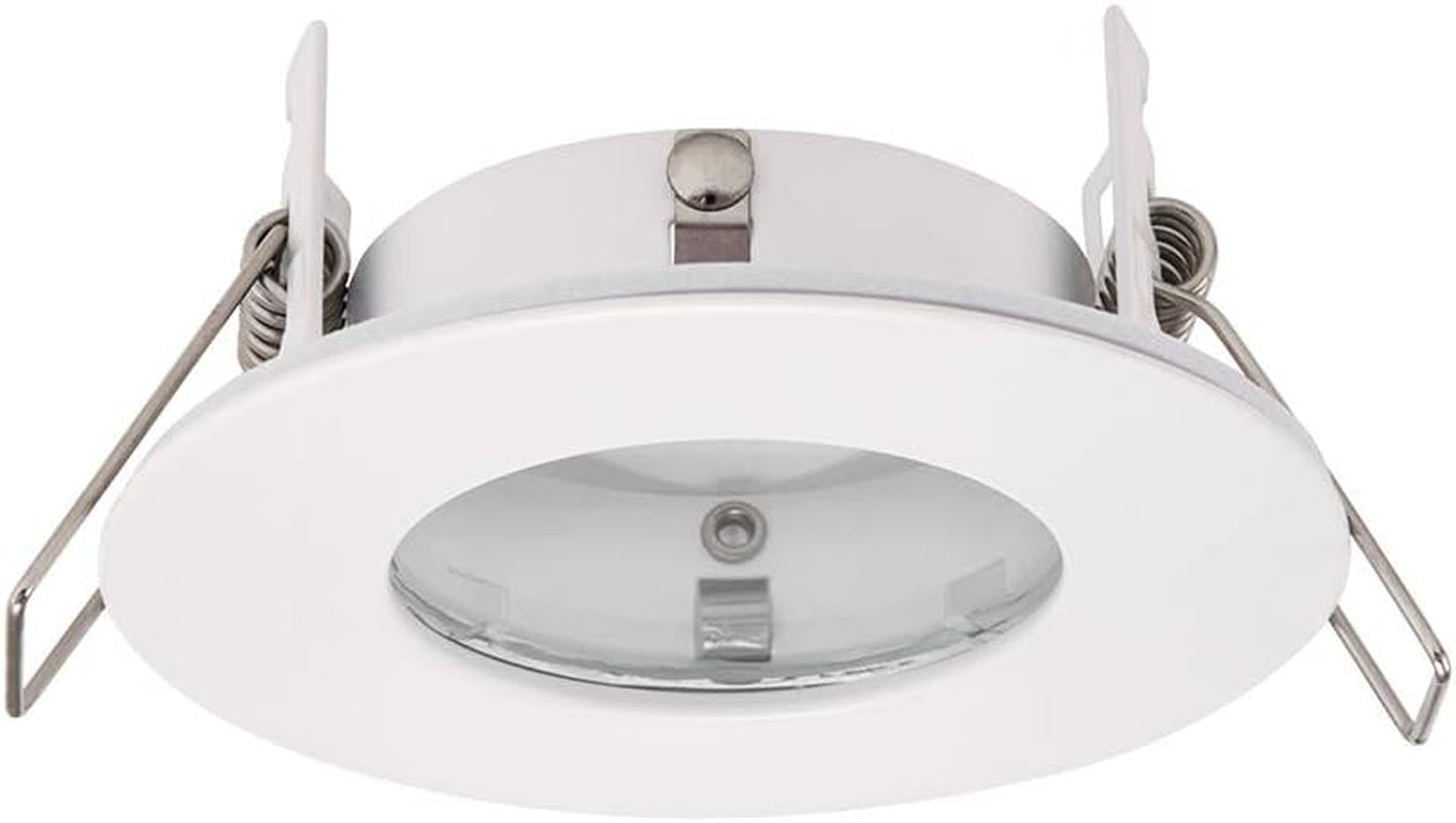 Saxby 79978 Speculo round Matt White Bathroom IP65 7W GU10 Fire Rated Downlight