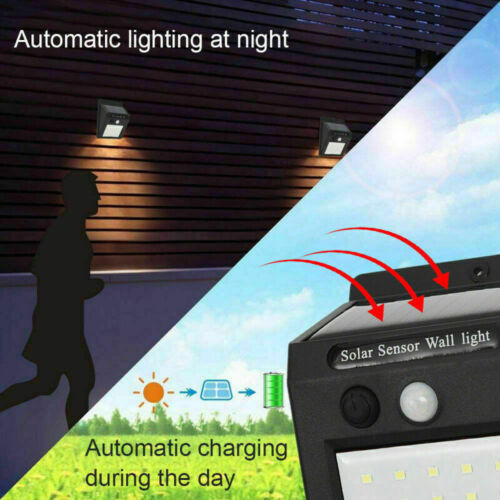 LED Solar Security Lights Outdoor, Motion Sensor Lights