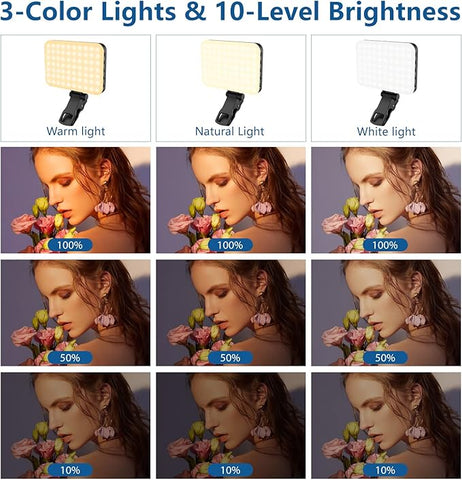 3 lighting modes LED selfie light