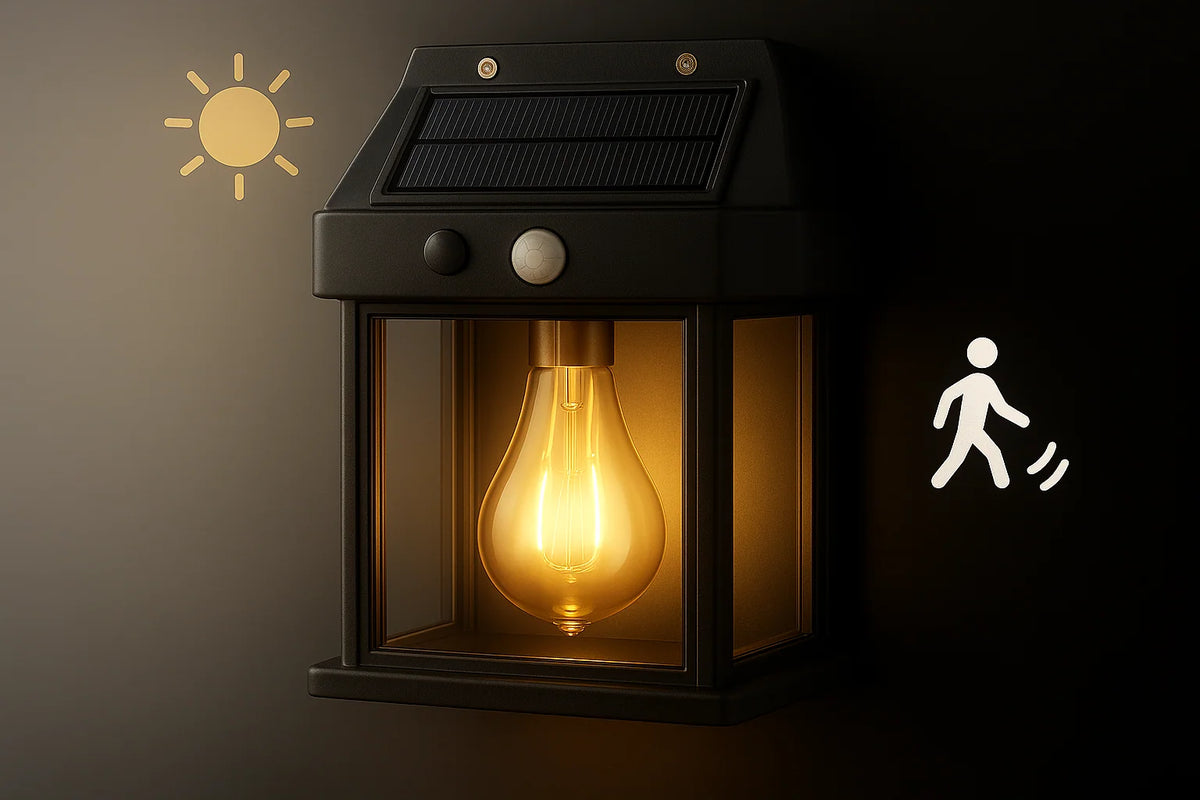 3-Mode Solar Wall Motion Sensor Security Lights Outdoor