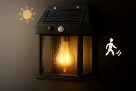 3-Mode Solar Wall Motion Sensor Security Lights Outdoor