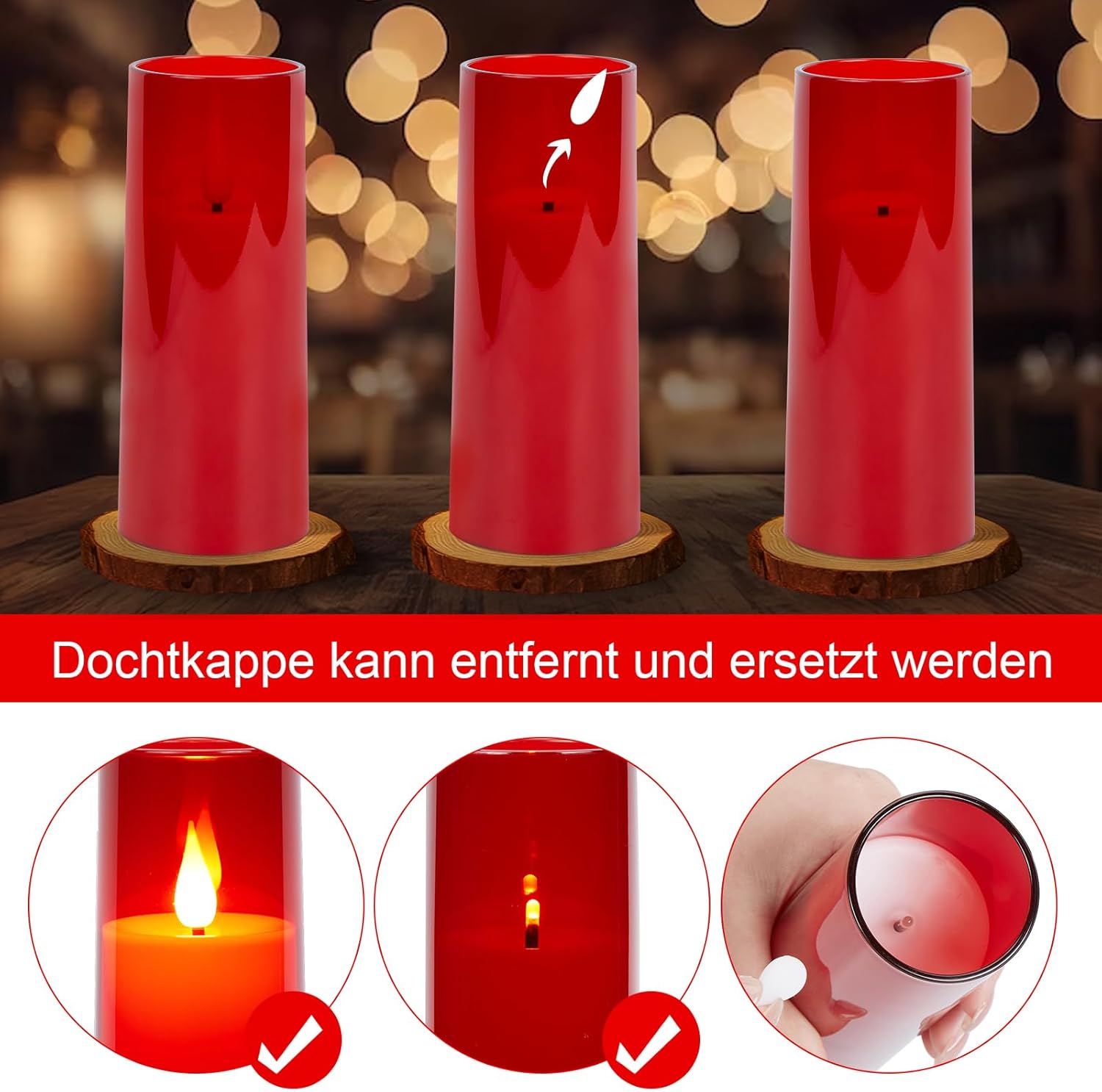 flameless candles with timer function