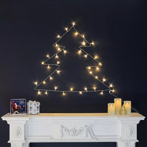 Warm white LED string lights in a decorative setting

