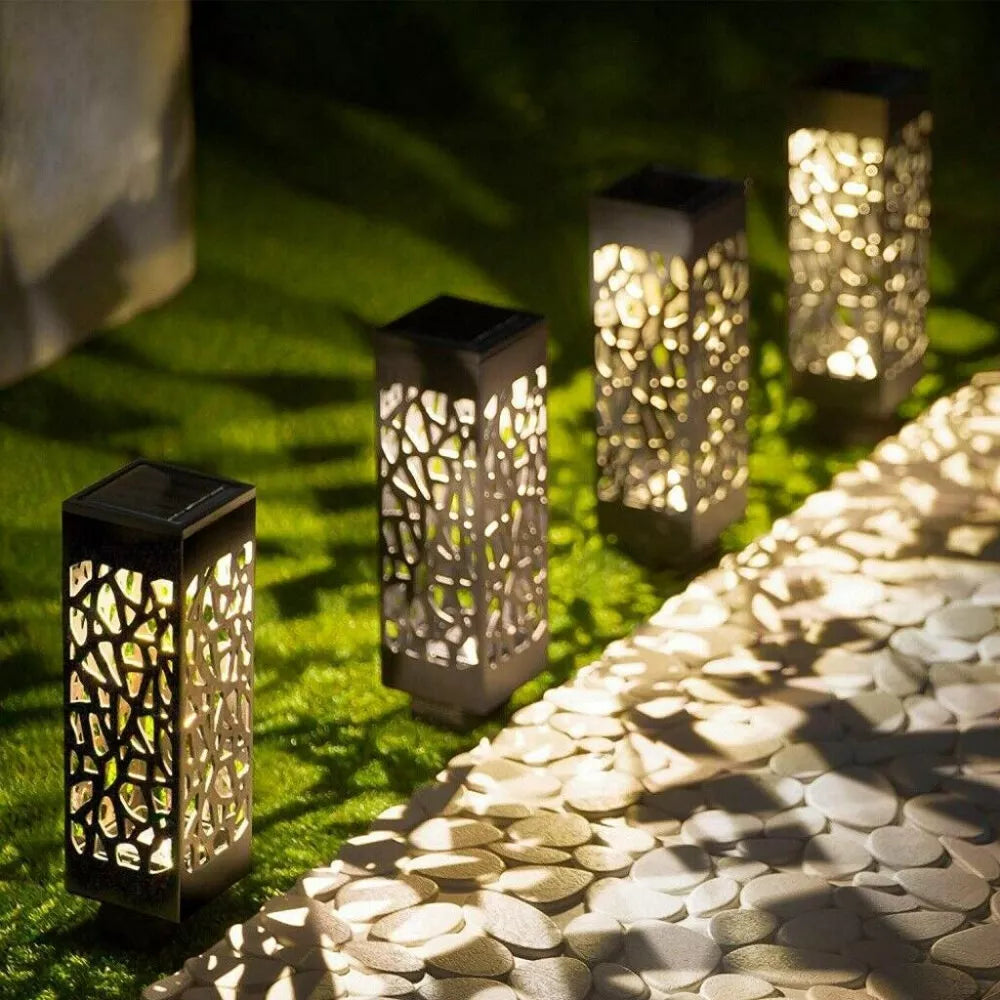 4-Pack Solar LED Garden Stake Lights | Waterproof Outdoor Lighting for Patio, Yard, and Lawn | Solar-Powered, Energy-Efficient, and Durable