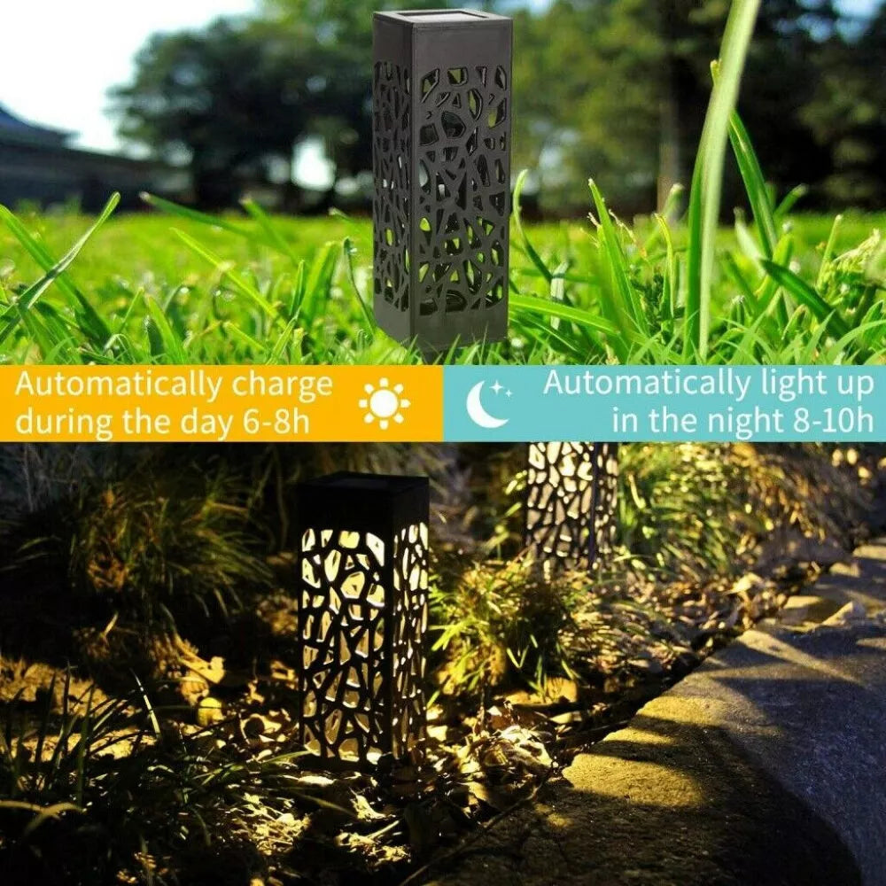 4-Pack Solar LED Garden Stake Lights | Waterproof Outdoor Lighting for Patio, Yard, and Lawn | Solar-Powered, Energy-Efficient, and Durable