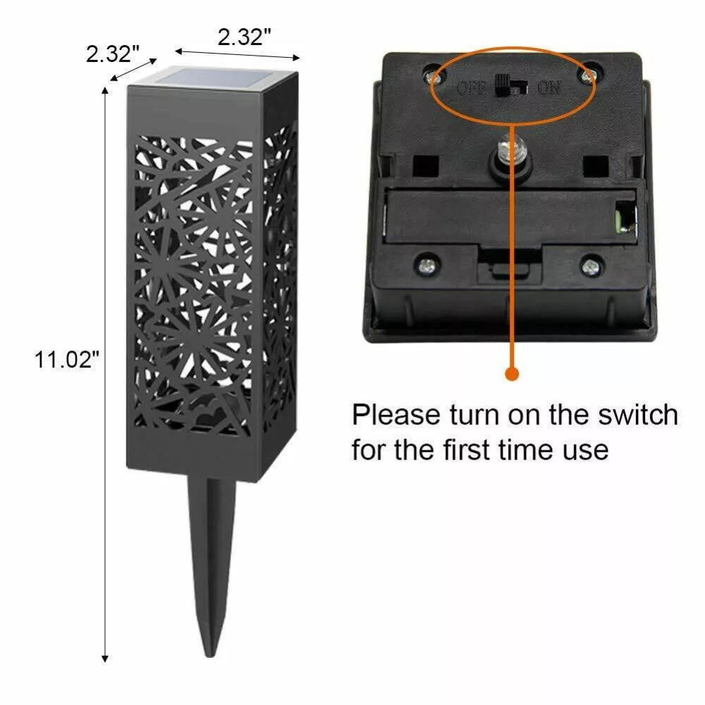 4-Pack Solar LED Garden Stake Lights | Waterproof Outdoor Lighting for Patio, Yard, and Lawn | Solar-Powered, Energy-Efficient, and Durable