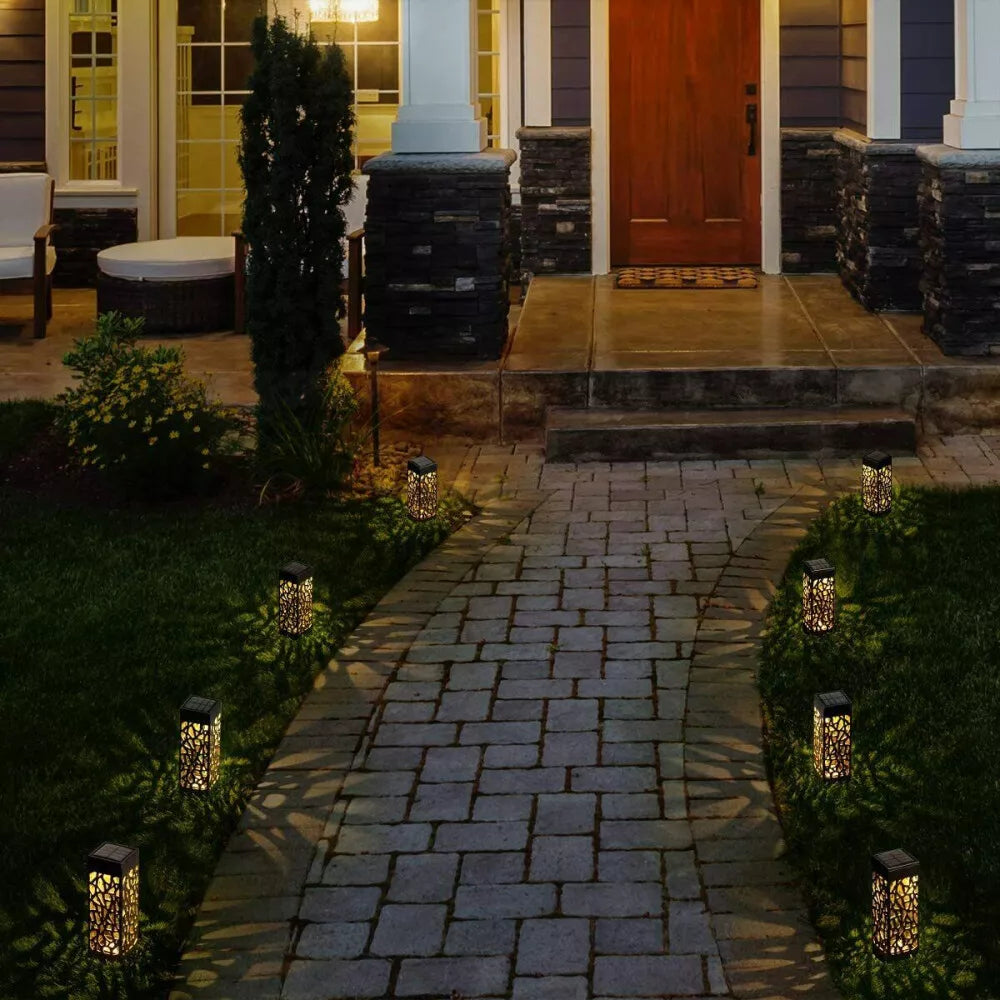 4-Pack Solar LED Garden Stake Lights | Waterproof Outdoor Lighting for Patio, Yard, and Lawn | Solar-Powered, Energy-Efficient, and Durable