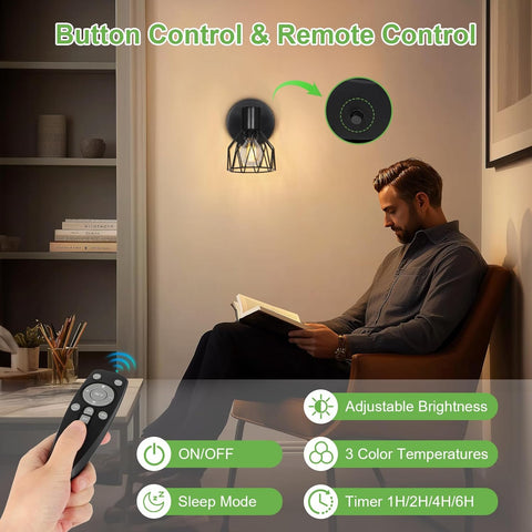 4000mAh Battery Operated Wall Lamp

