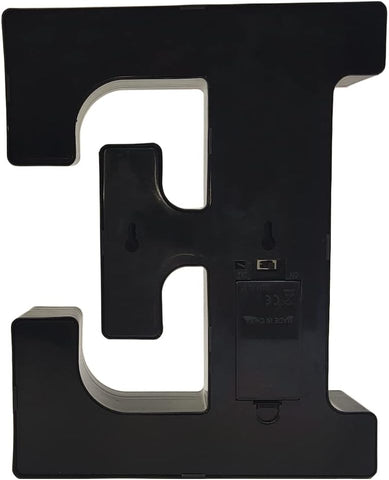 E Style Black LED Marquee Letter Light, Battery Powered Decorative Night Lamp for Home, Party, Wedding and Event Decor