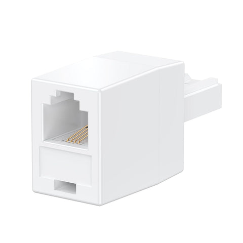 Uvital BT to RJ11 Cable Adapter, British Modular Standard Plug Male to Metric RJ11 Female, 4 Wire Converter (2PCS)