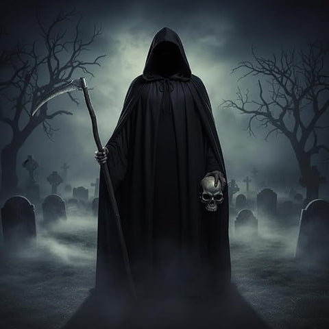Black Hooded Cape 140cm – Adult Halloween Grim Reaper Cloak for Vampire, Wizard & Cosplay Costumes, Flowing Black Fancy Dress Costume Accessory