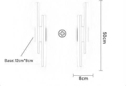 Modern LED Linear Wall Sconce 2 Pack Gold