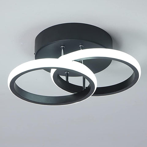 Modern LED 2 Circle Flush Mounted Ceiling Light in UK 