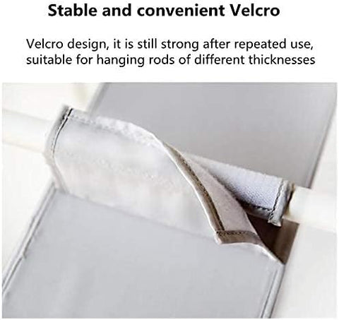 YINGGG 6-Shelf Hanging Wardrobe Organiser, Grey Non-Woven Fabric Storage Rack with 2 Wide Hook-and-Loop Straps for Sweaters, Shoes, Towels and Accessories