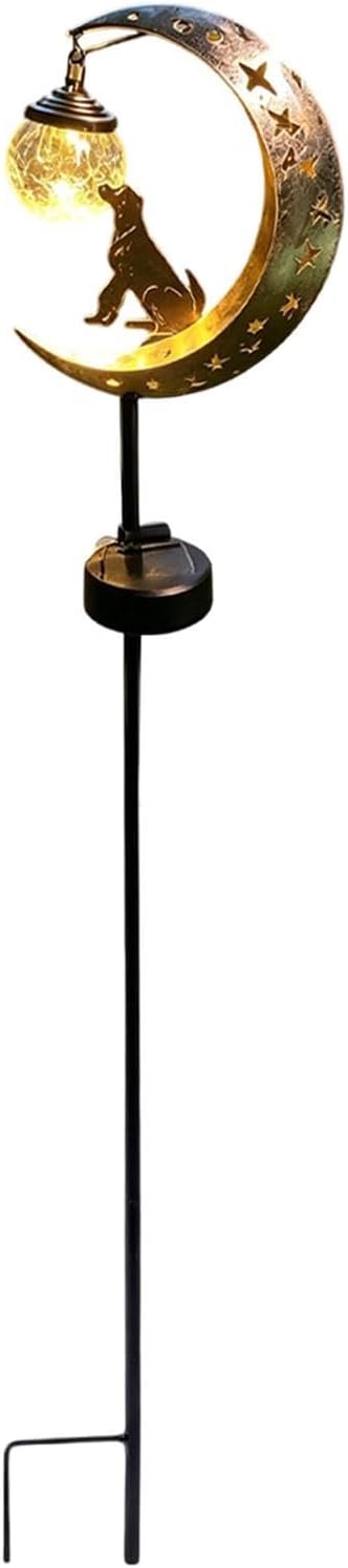 Solar Garden Stakes Half Moon Lighting with Stake