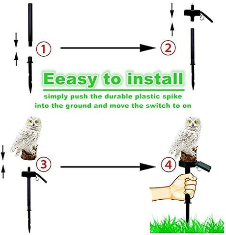 Owl Solar LED Garden Light Outdoor Waterproof Lawn Ornament, Decorative Owl Statue Solar Powered Yard Lamp for Patio, Pathway & Garden Décor (Brown)