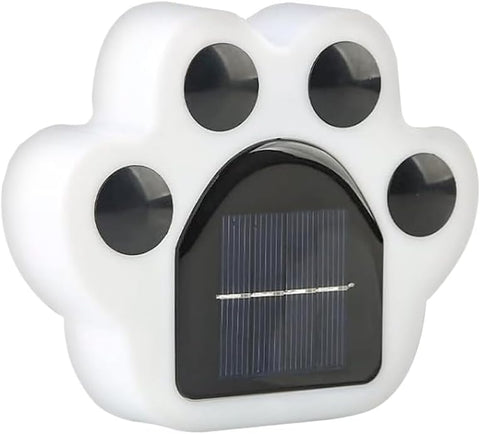 4Pcs Solar Pathway Lighting Outdoor, Bear's paw Shape Solar Stairs Lights Landscape Path Lights, Solar Step Lights for Patio Garden Driveway Villas Back Yard Stair (White Light)