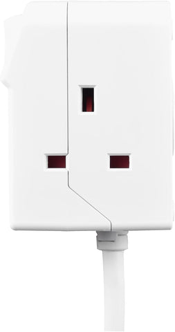 Masterplug Three Socket Extension Lead with Individual Switches, White