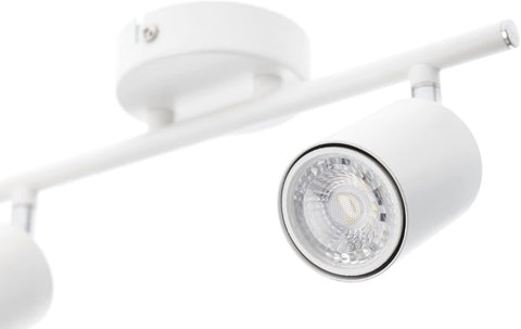 White ceiling light fixture on a white background