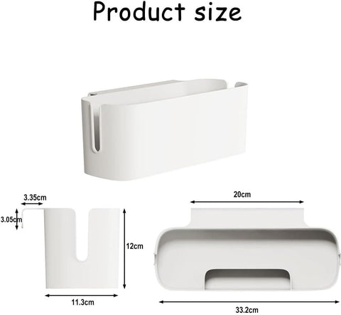 leobodecap 2-Piece Hanging Bedside Organiser – ABS Plastic Bed Shelf with Detachable Hooks for Phones, Books & Everyday Essentials – Keep Your Bedside Clutter Within Reach