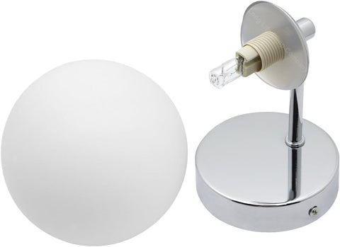 Frosted Glass Globe Wall Light Chrome G9 LED