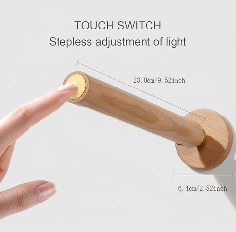 360° Rotatable Wooden Led Wall Lamp Magnetic USB Rechargeable Wall Sconces Battery Operated Led Night Light for Household