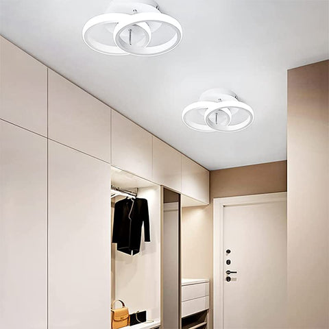 20W Ceiling Light for Living Room Modern LED Acrylic Round LED Ceiling Lamp for Hallway Office Bedroom Kitchen Living Room Ceiling Light Decoration (White Light 6000K)
