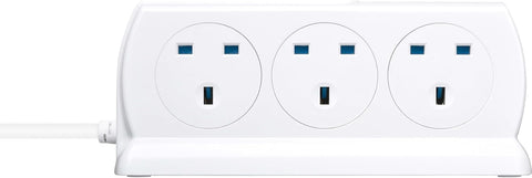 Masterplug Heavy Duty Six Socket Switched Surge Protected Extension Lead with 2 USB Ports, 2 Metre, White