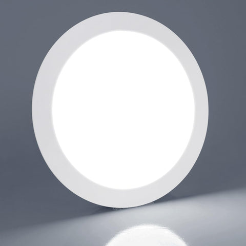 Recessed LED Ceiling Panel Light Round 20w Cool White 6500k 240mm x 240mm Cut Out 225mm Long Life Span