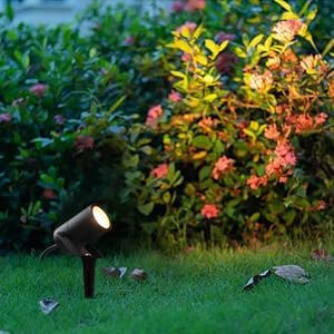 EBION Garden Spike Light 2 Pack,IP65 Garden Spotlights Mains Powered