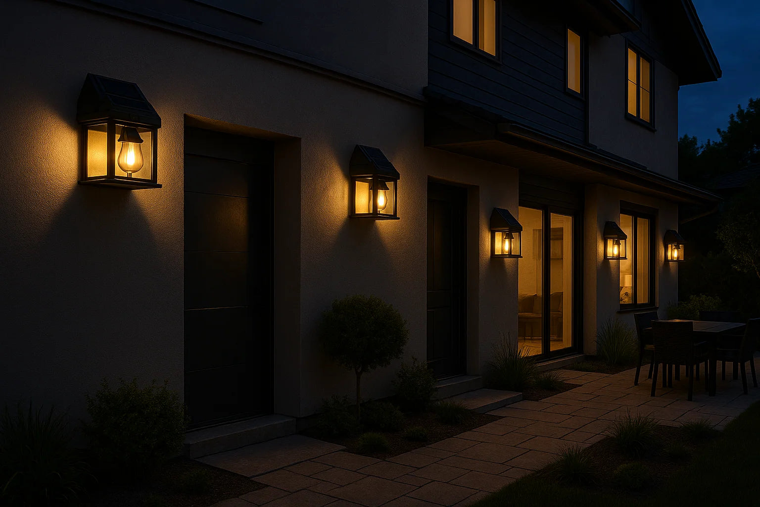 3-Mode Solar Wall Motion Sensor Security Lights Outdoor