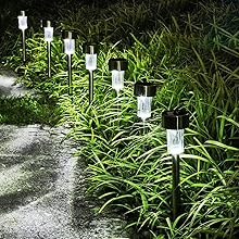 Garden Solar Lights for Outdoor, 12 Pack with Upgraded Solar Panel, Stake Lights for Walkway, Patio, Yard, Lawn, Driveway, IP65 Waterproof