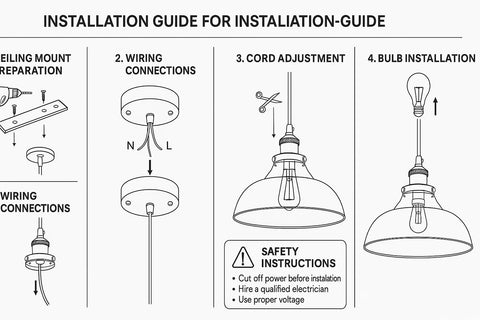 Industrial Glass Chandelier Pendant Light – Hat-Shaped