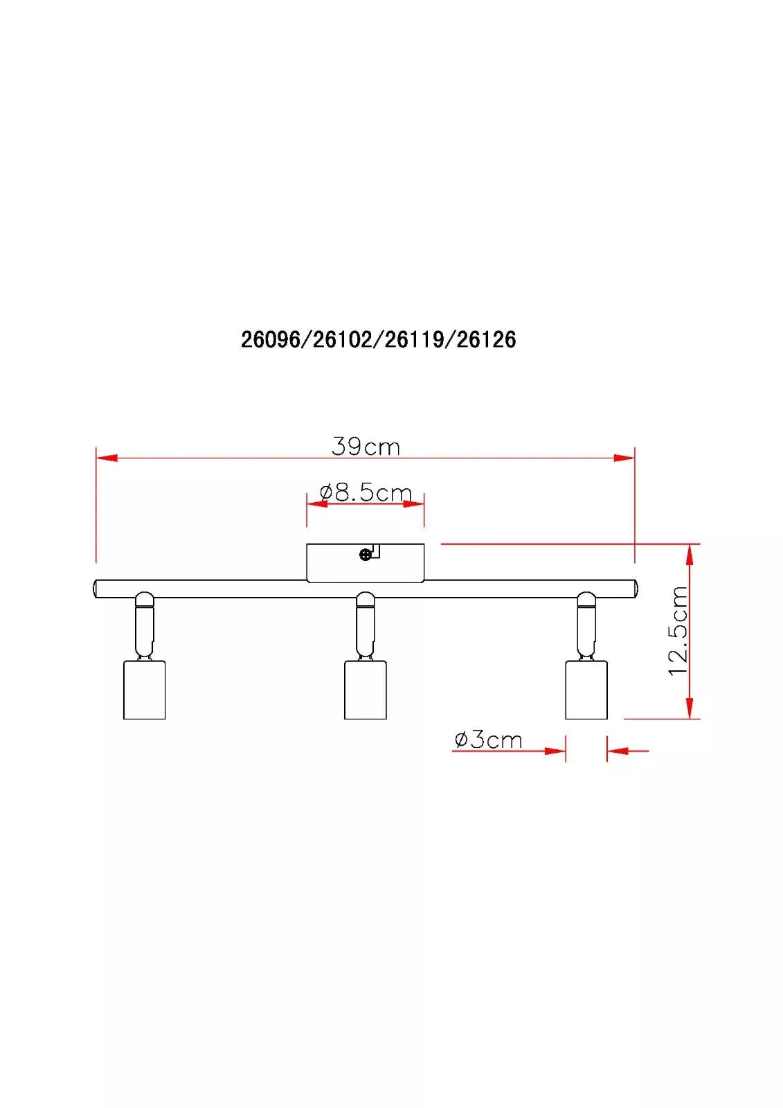 3-Way Modern GU10 Ceiling Spotlight
