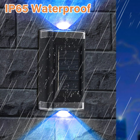 Easy-to-install solar LED fence lights for outdoor walls

