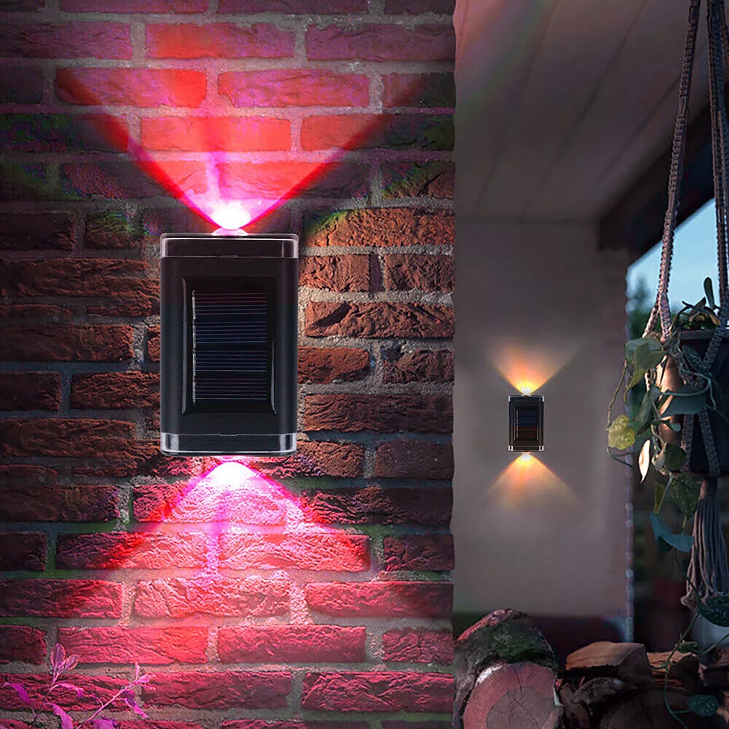 4X Colourful Solar Fence Lights in UK LED Outdoor Garden Lamps