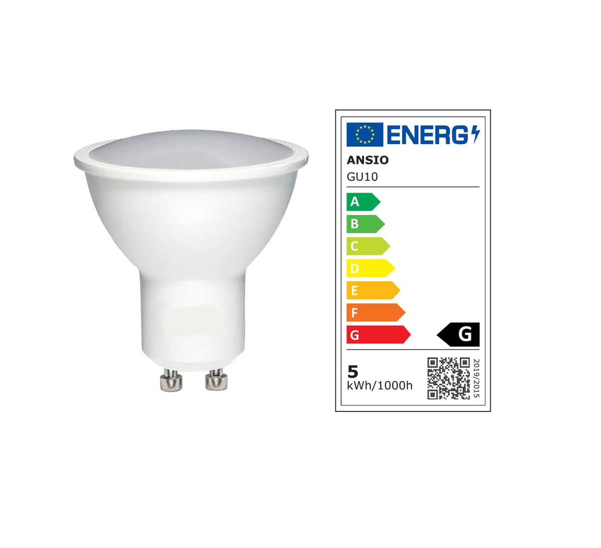 GU10 LED Bulbs Warm White, 3000k, 7W, 37W Halogen Spotlight Bulb Equivalent, Non-dimmable, 350 Lumen, 120° Beam Angle, LED Bulbs Pack of 2