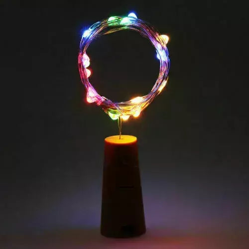 Battery-operated cork lights for table décor

