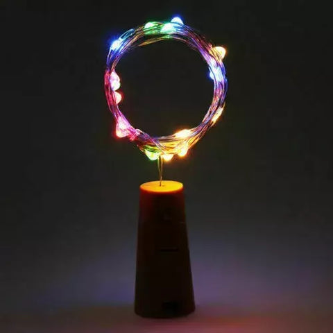 Battery-operated cork lights for table décor

