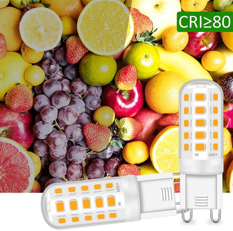 G9 LED Light Bulbs 5W, Warm White, 40W Halogen Equivalent, 6-Pack, 3000K, Energy Saving
