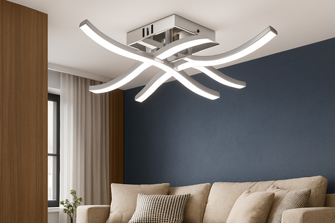 4 wave ceiling light white