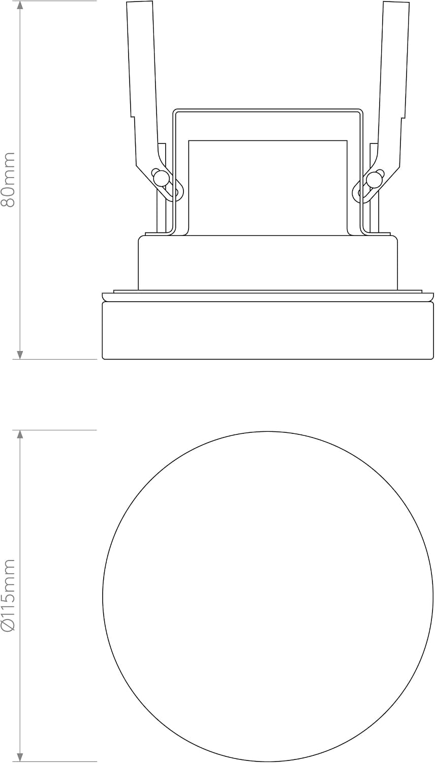 Vancouver round Bathroom Downlight - IP65 Rated - (Polished Chrome), GU10 LED Lamp, Designed in Britain