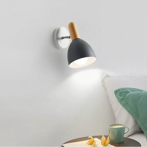 Adjustable Wood Vintage Wall Light 350° Rotatable
